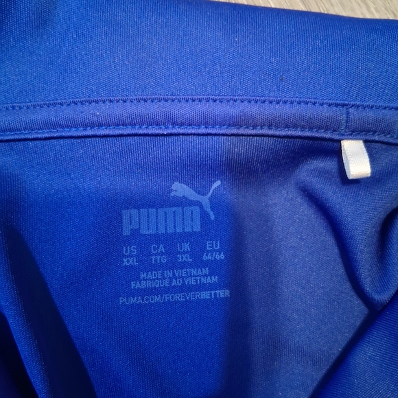 Puma Men's Blue Patterned Polo - Picture 3 of 3